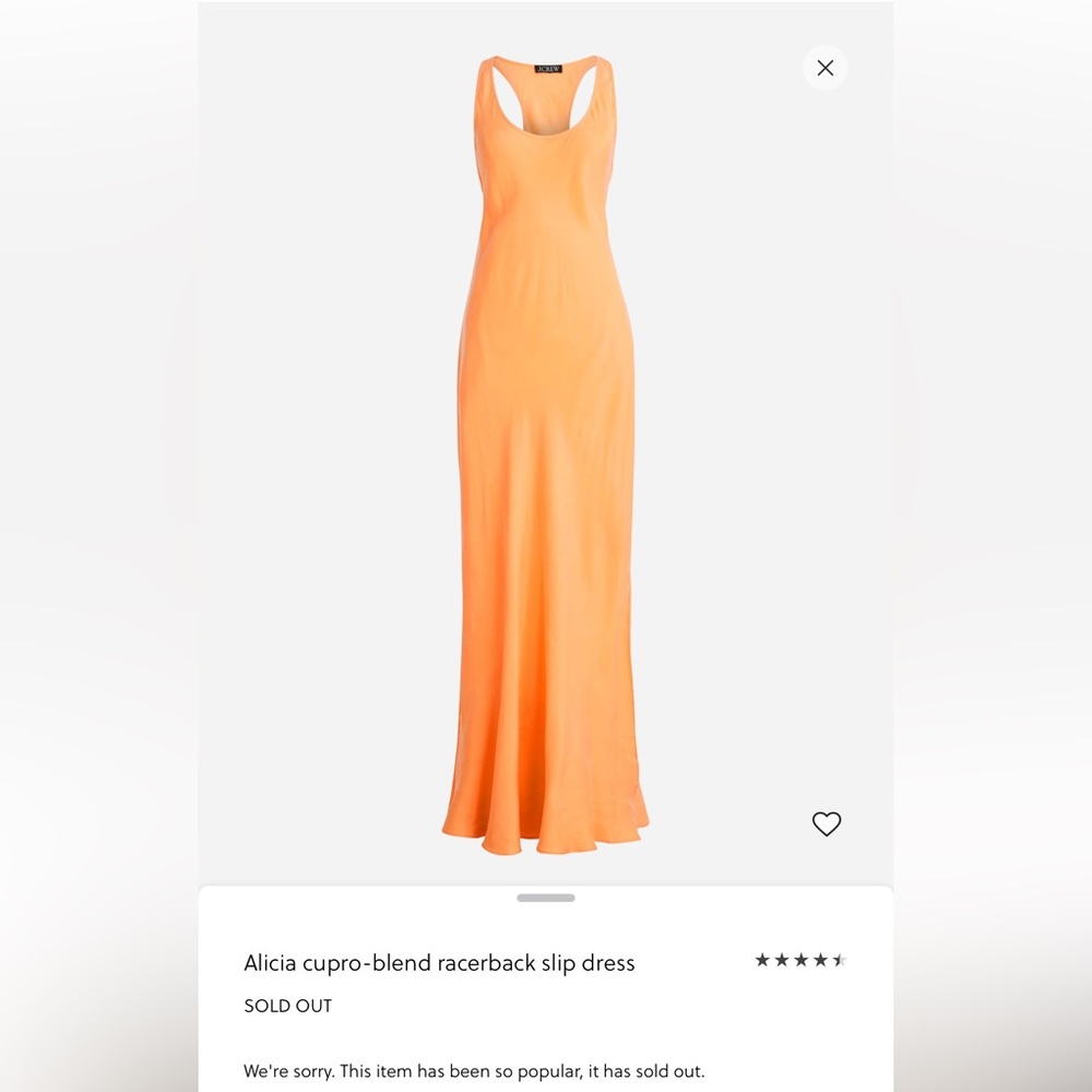 NWT J. Crew Cupro racer back dress